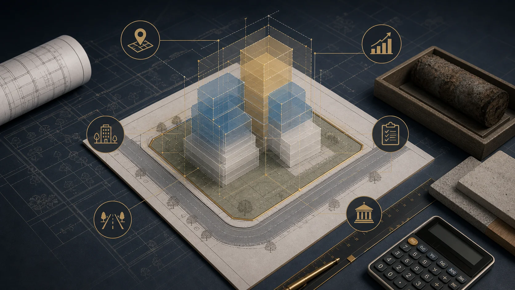 Joint venture feasibility and buildable area planning visual